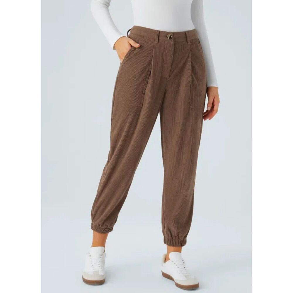 Halara Mid Rise Zipper Pocket Corduroy Joggers